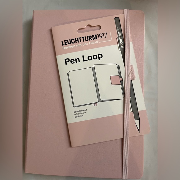 A5 Dot Grid Bullet Journal Pink with Pen loop - Picture 1 of 2